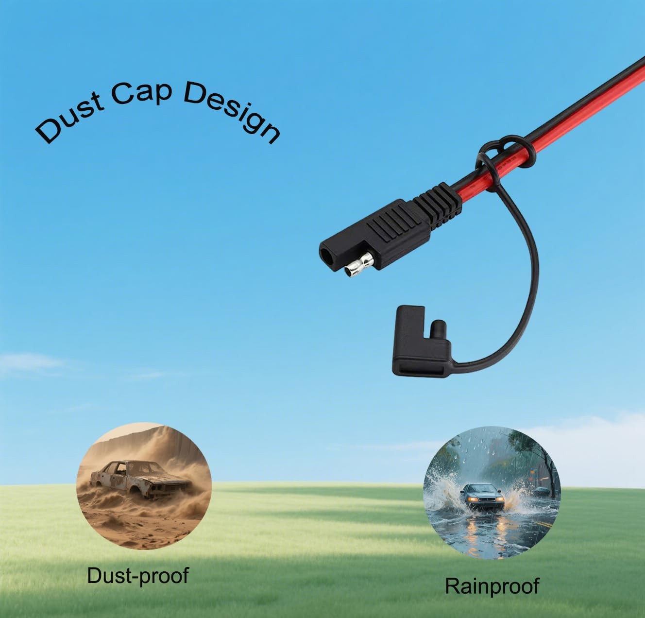 SAE to SAE Quick Disconnect Cable, 10 AWG Solar Panel Extension Connector, 1 …