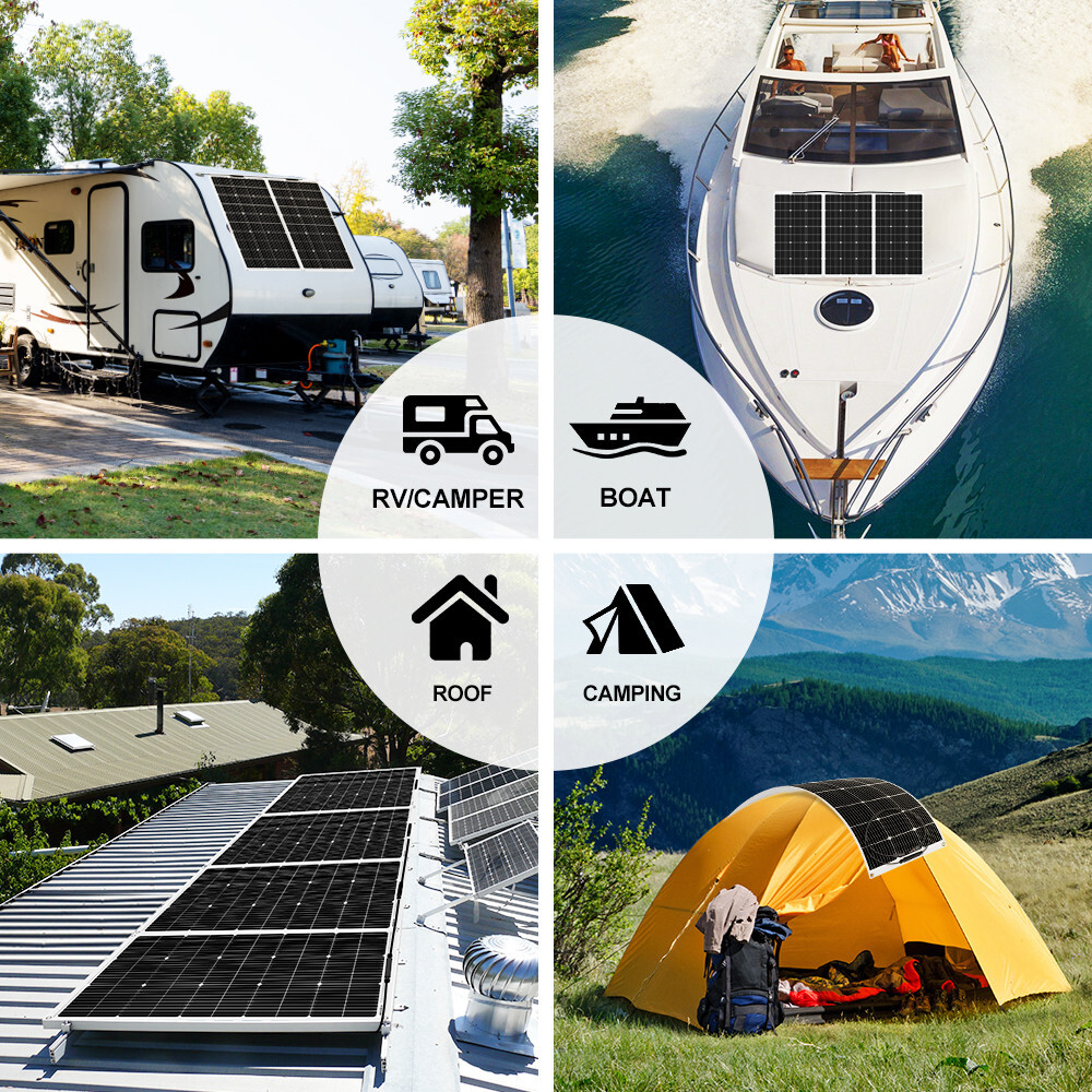 Dokio 100w 200w 500w 1000w flexible Solar Panel For For RV/Camper/Boat/Balcony
