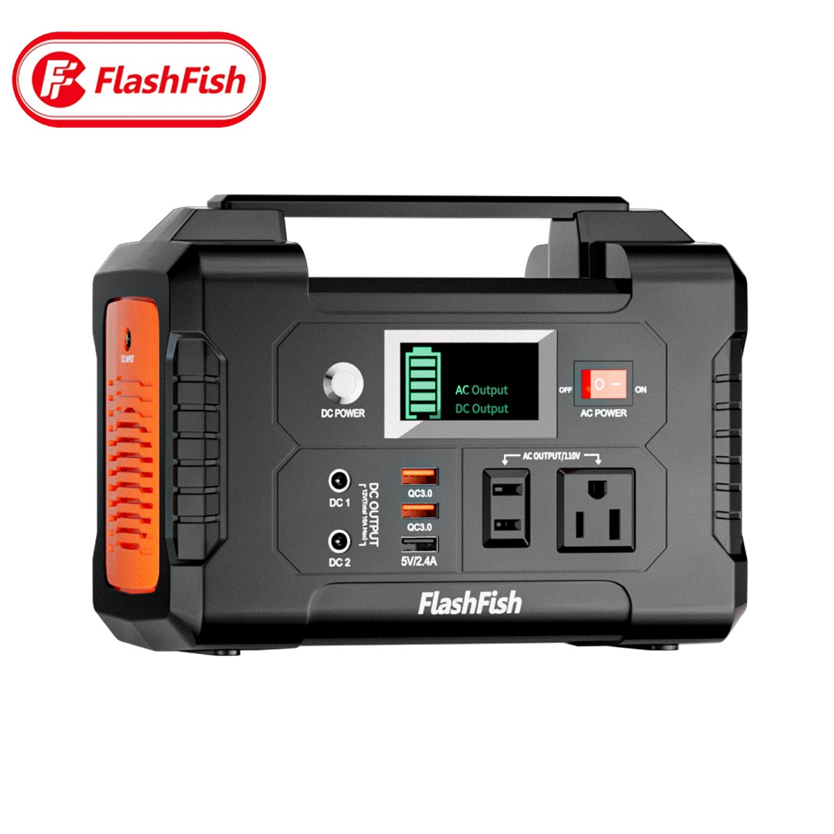 Flashfish 200W Portable Power Station Generator 151Wh Li-ion + 60W Solar Panel
