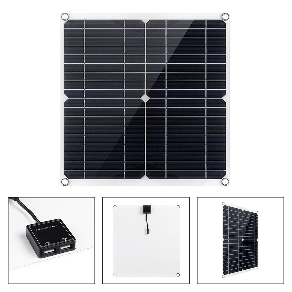 Reliable and User friendly Solar Panel 20W 18V Dual USB Output Easy to Use