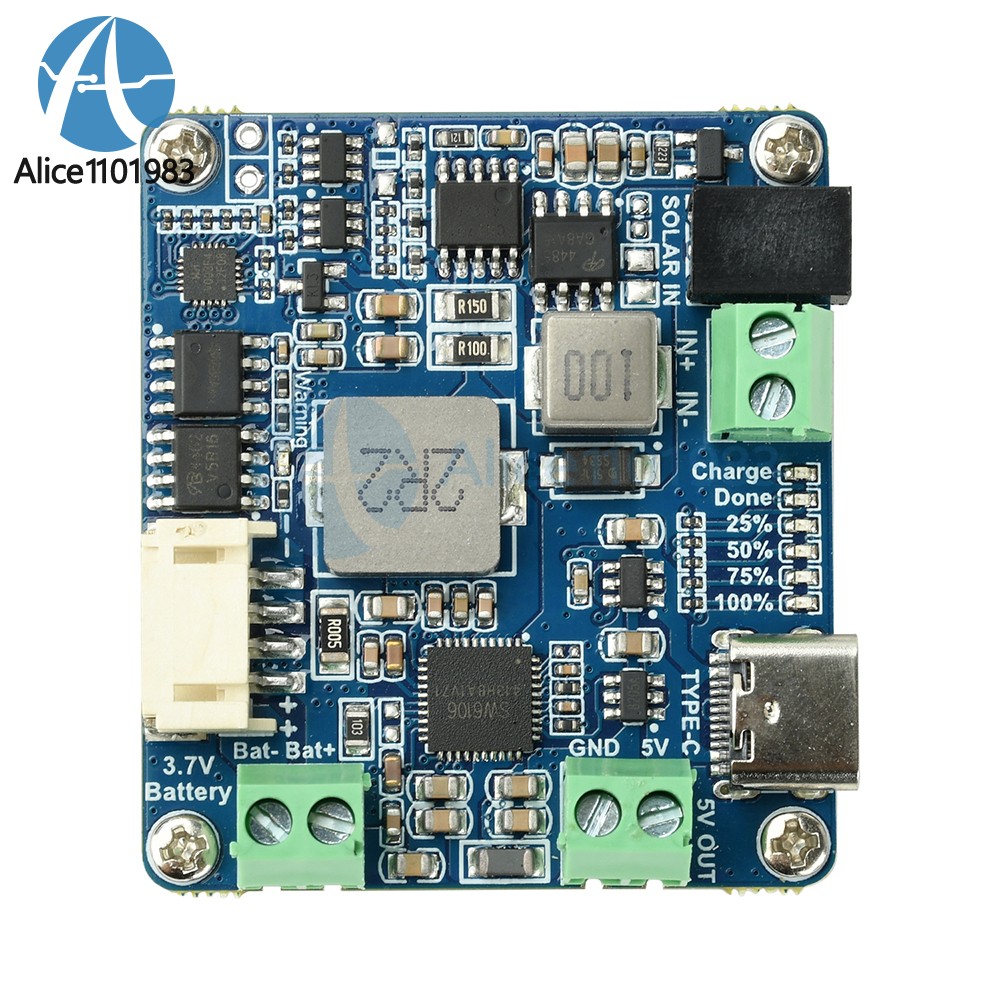6-24V Solar Panel Power Management Module 5V 3A Supports MPPT, PD QC FCP SFCP