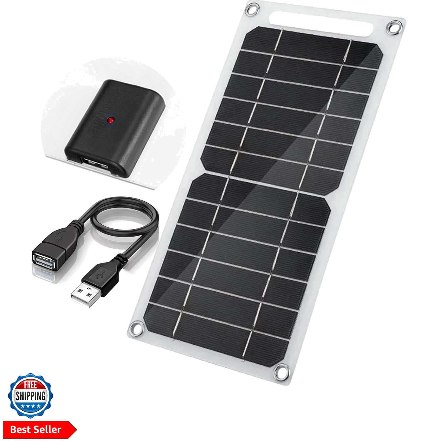 Mini 5V 6W USB Solar Panel, Portable 5 Volt 6 Watt High Efficiency Monocrysta…