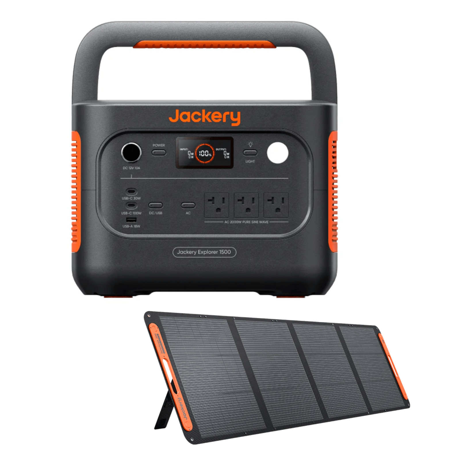 Jackery Explorer 1500 v2 Portable Power Station 1536Wh + 200W Solar Panel
