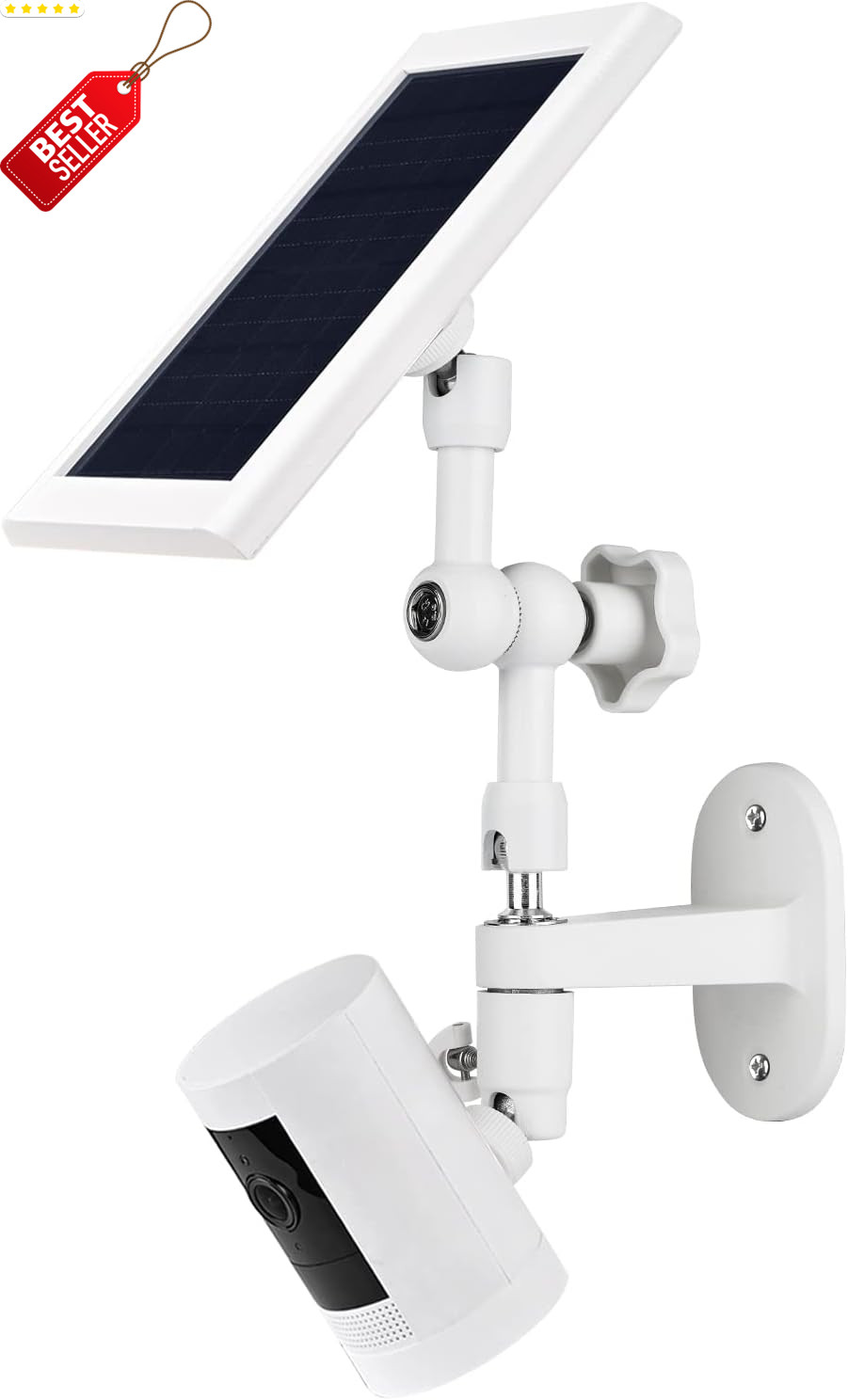 2-in-1 Wall Mount for Ring Solar Panel & Cam Battery Adjustable Angle – US