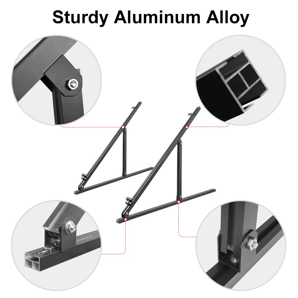 DOKIO Heavy Duty Steel Solar Panel Brackets,Adjustable angle 30-60°