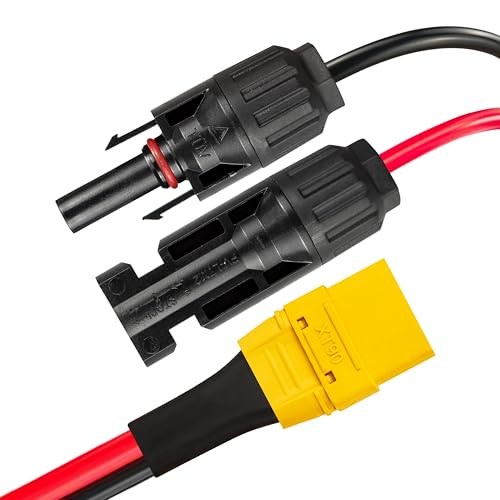 10AWG 6FT Solar Panel to XT90 Female Adapter Cable 300V 30A XT90 Solar 6Ft