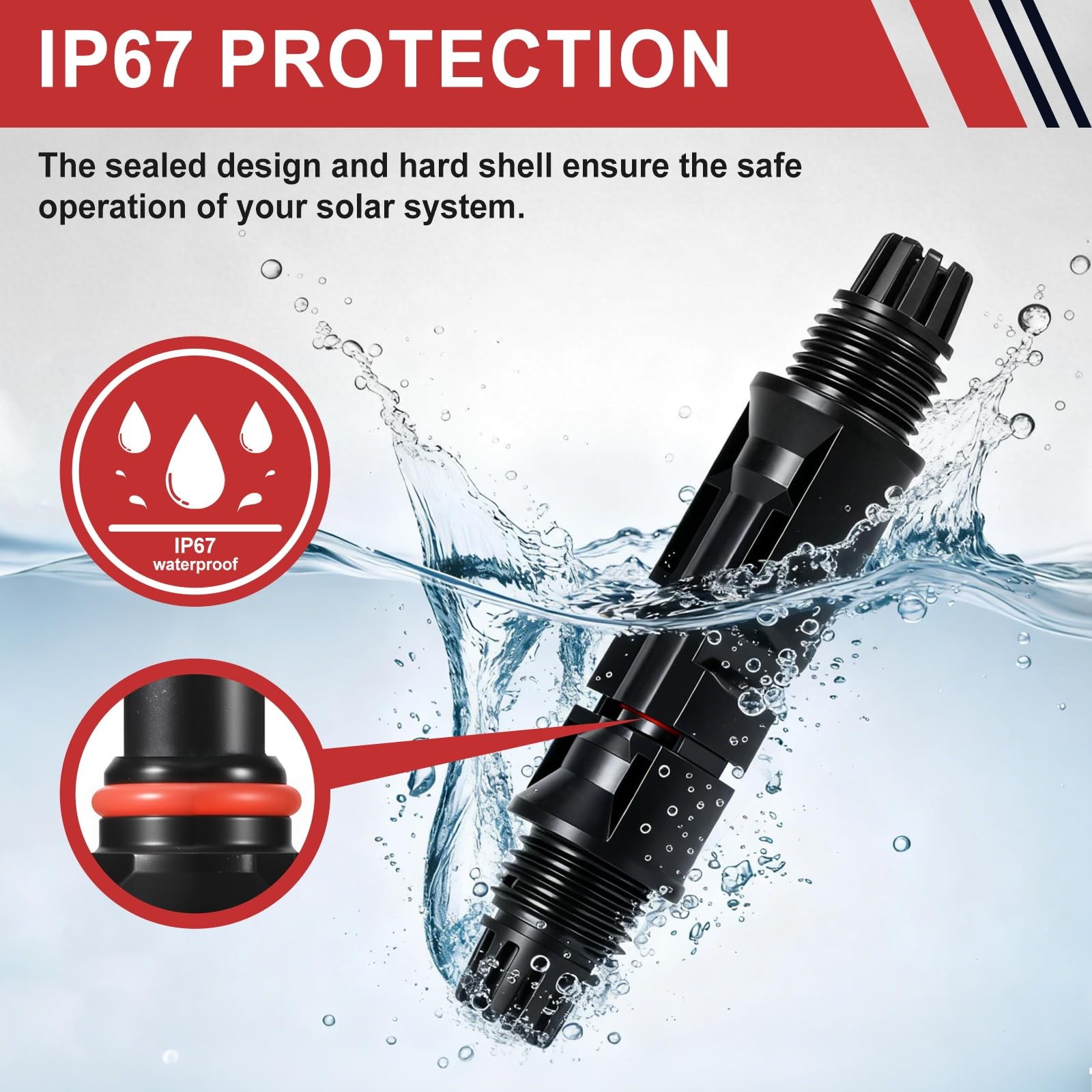 32 PCS Solar Panel Connectors MC4, 16 Pairs Male/Female + 2 Wrenches IP67 Wat…