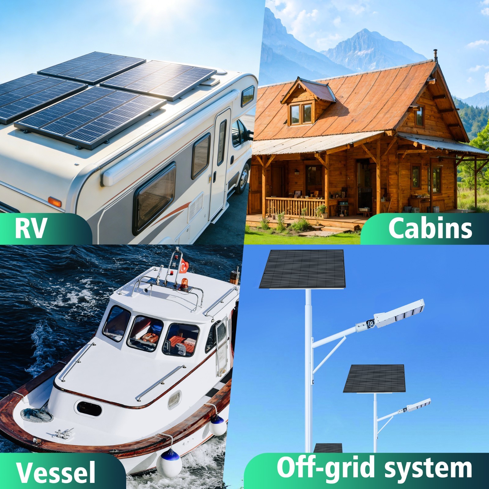 ACOPOWER 125W 12V Bifacial Solar Panel 16BB N-Type 25.4% High Efficiency