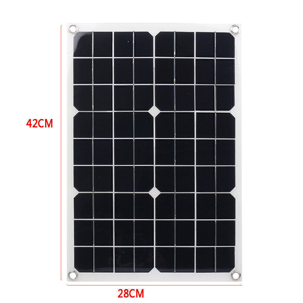 20W Flexible Solar Panel Battery Charger Motorhomes Boats Roof Car Camping 18V