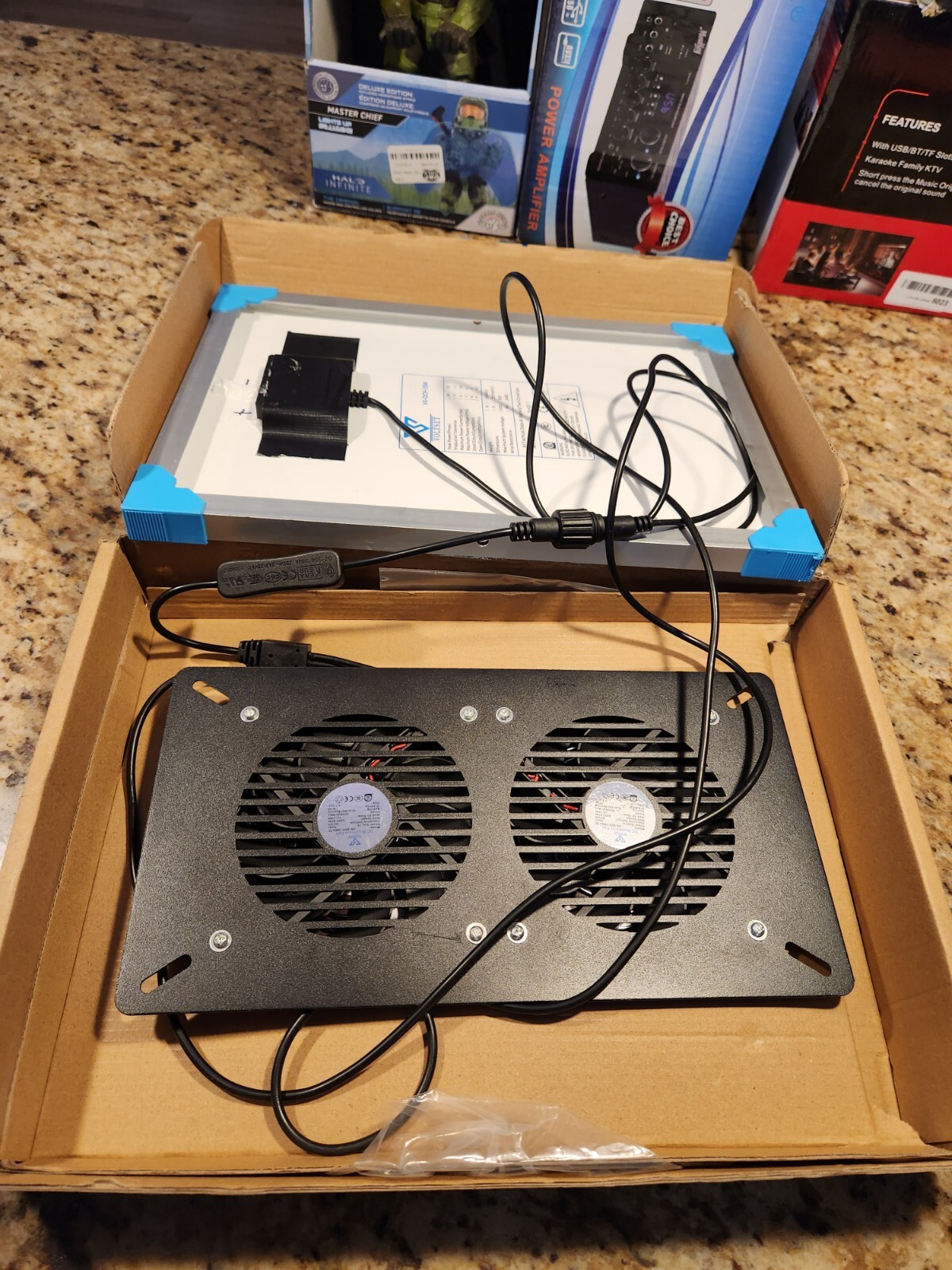 Voltset Solar Powered Fan, 15W Solar Panel IP65 Waterproof Solar Exhaust (#R11)