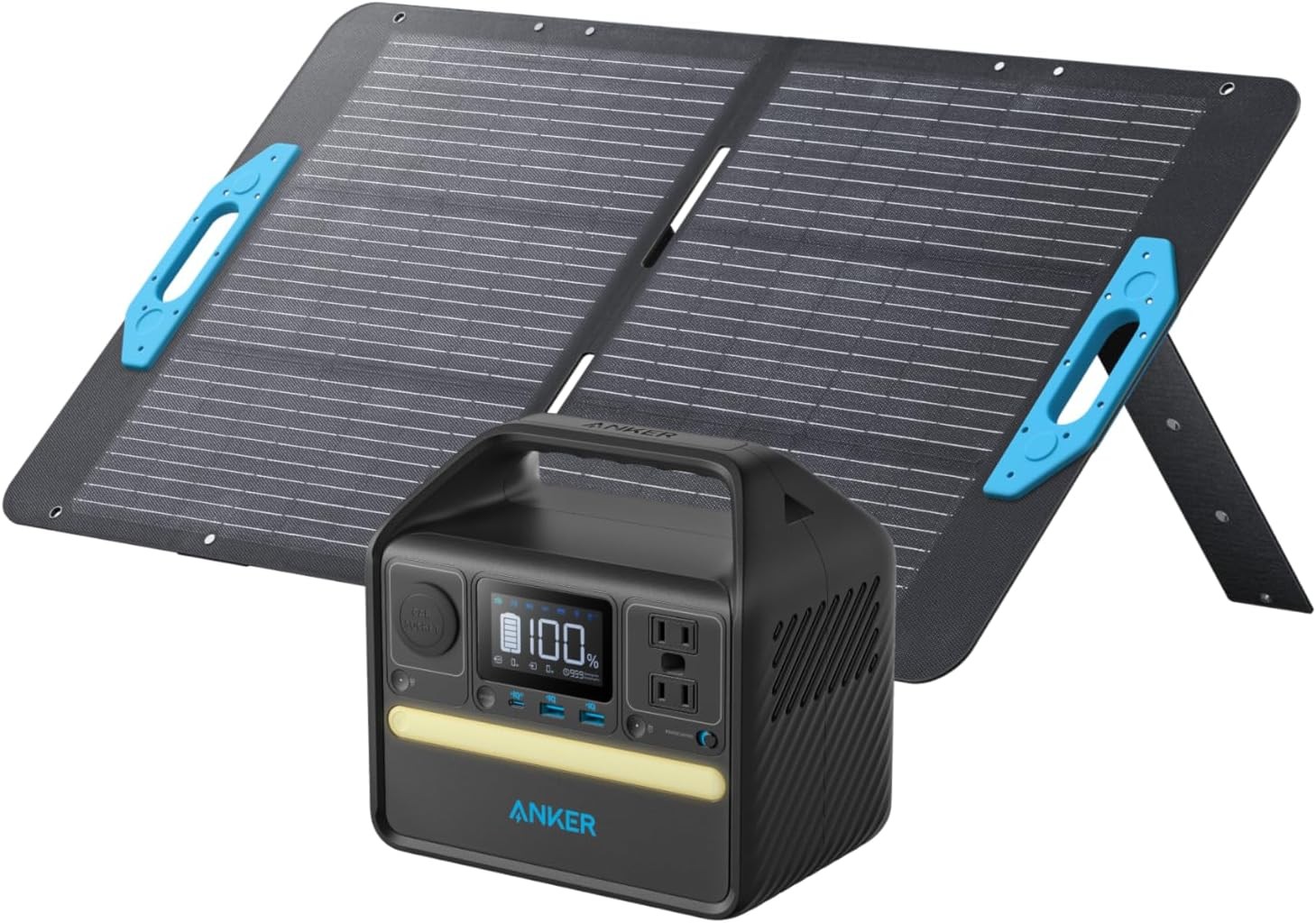 Anker 521 Portable Power Station Upgraded with LiFePO4 Battery, 256Wh 6-Port P