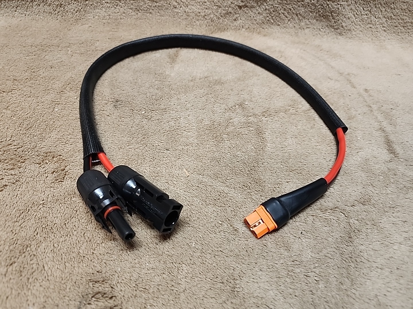 10 AWG XT60i Male Female Connector to Solar Panel Charging Cable Wire. 2 Foot