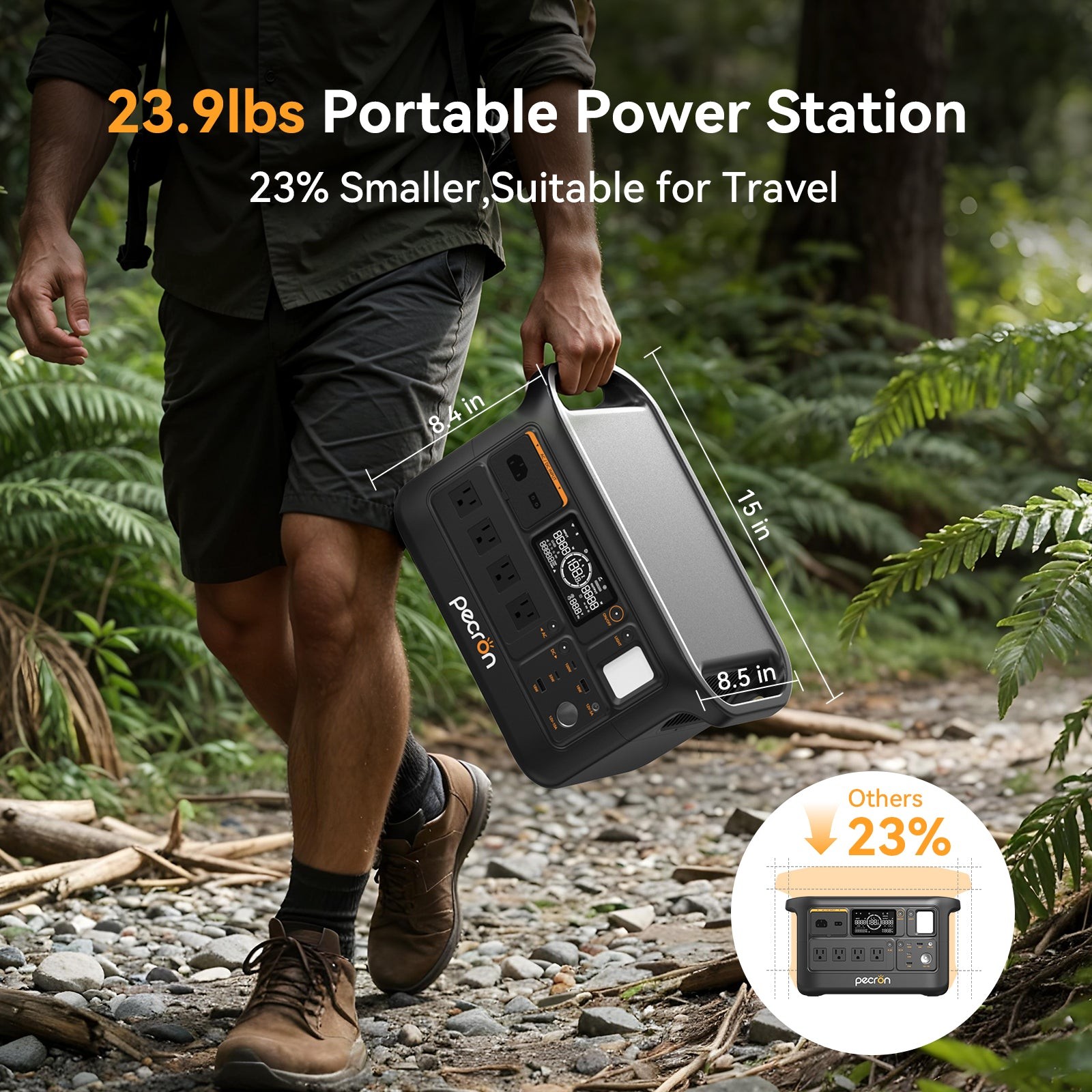 Portable Power Station F1000LFP Pecron 1004Wh 1500W LiFePO4 Battery Expandable