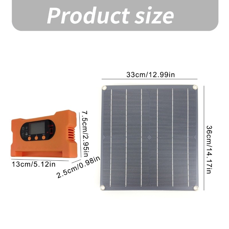 25W 18V Monocrystalline Solar Panel Kits None Battery Direct Drive Solar Panel