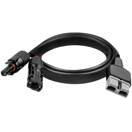 10AWG Tinned Copper Solar Cable to Anderson 50A Plug 2FT