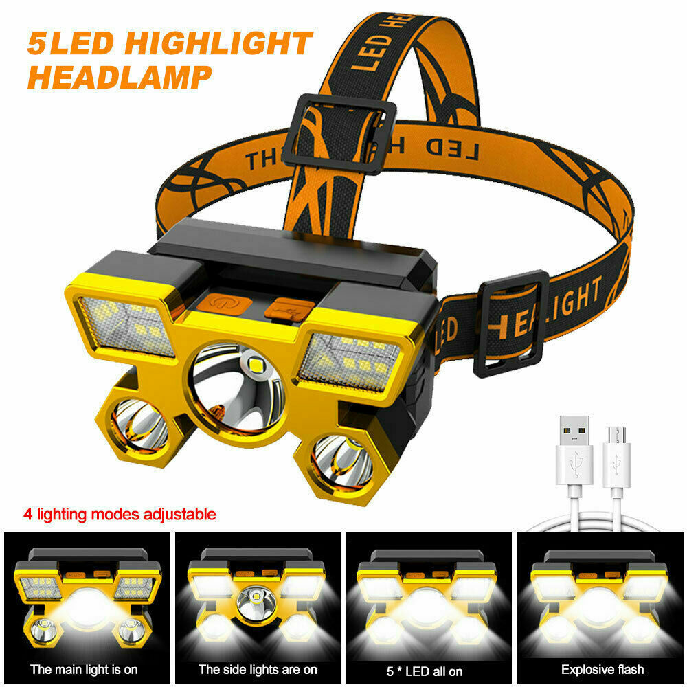 Portable Solar Panel Power USB Charger Storage Generator System Kit Headlamp