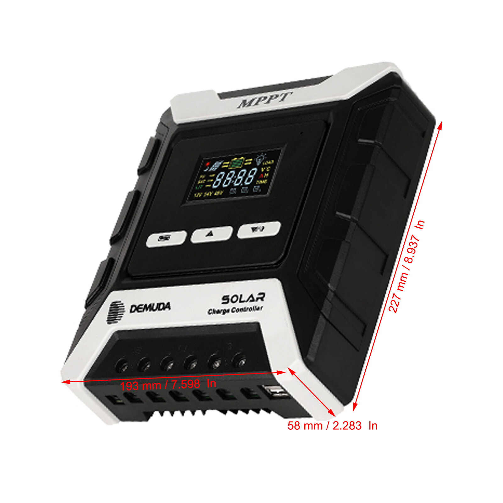 20-60A MPPT Solar Charge Controller Charger 12V/24V/48V with Color LCD Display E