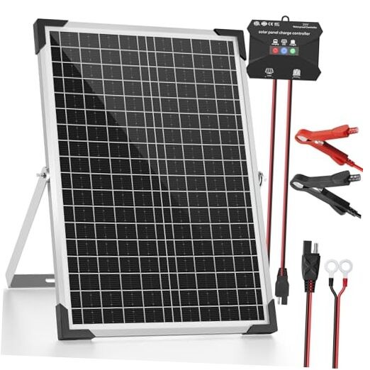 30W 24V Solar Panel Kit, Solar Battery Maintainer with MPPT Charge 30W-24V