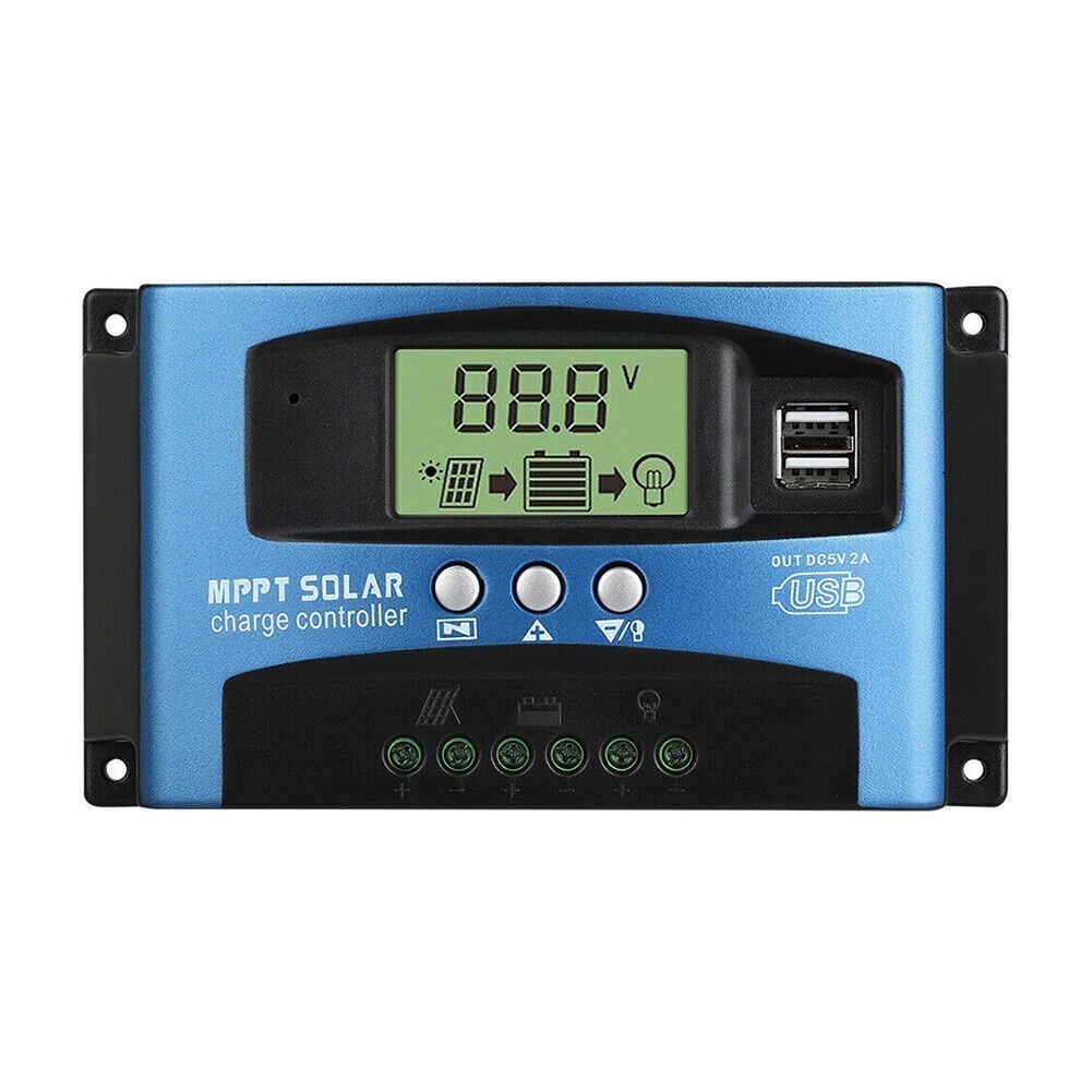 MPPT Solar Panel Regulator Charge Controller 12/24V 30A-100A Auto Focus Tracking