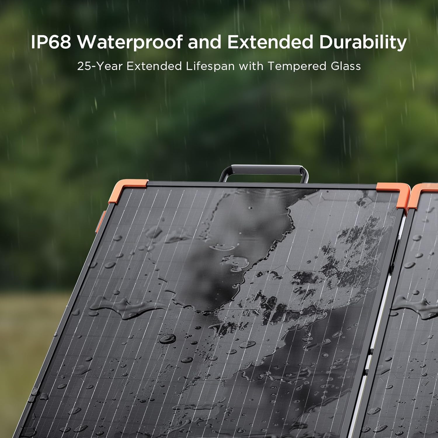 100W Portable Solar Panel, Foldable Tempered Glass Solar Panel Kit with 20A PWM