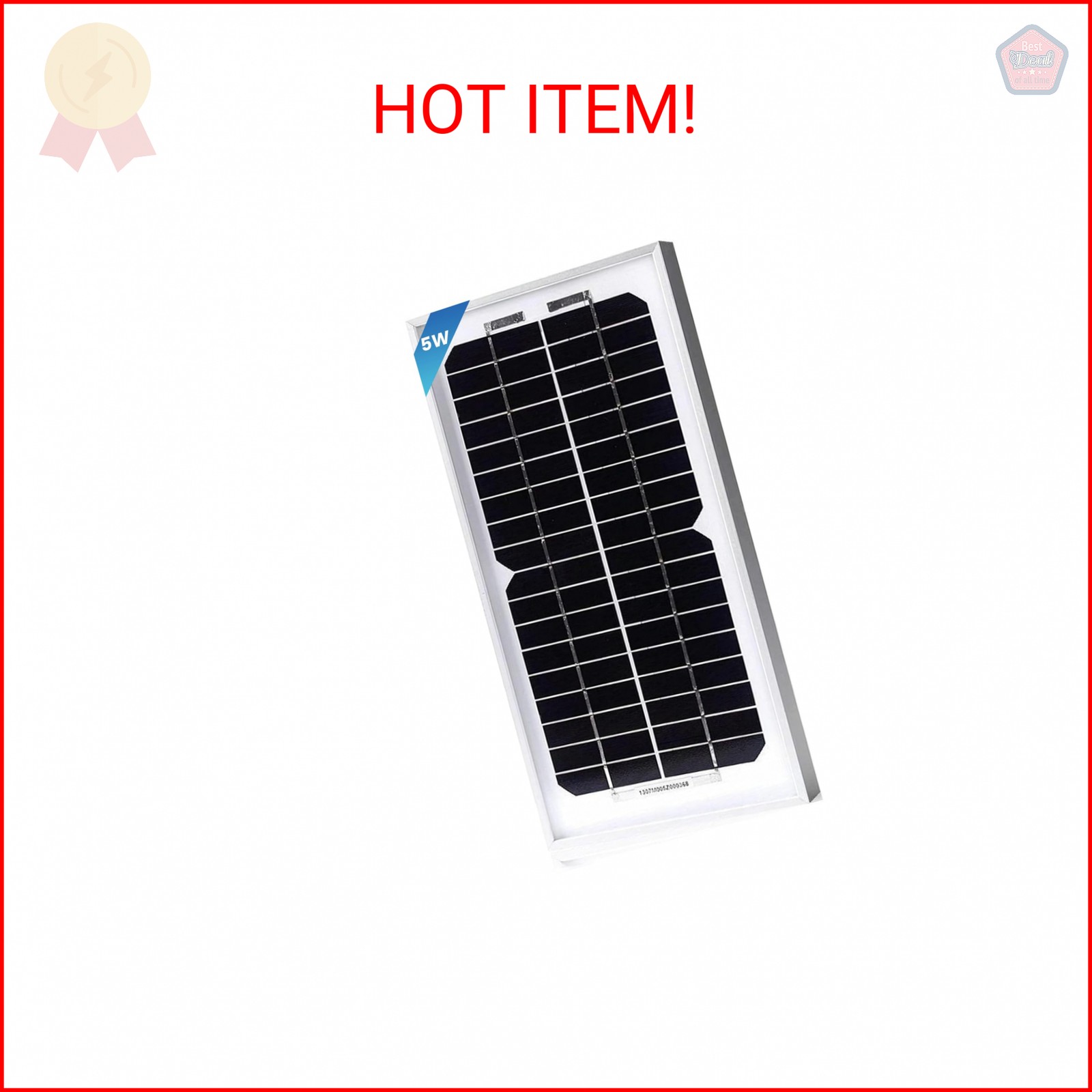 5W-Solar-Battery-Trickle-Charger-Maintainer 12V-Solar-Panel -Charger Waterproof