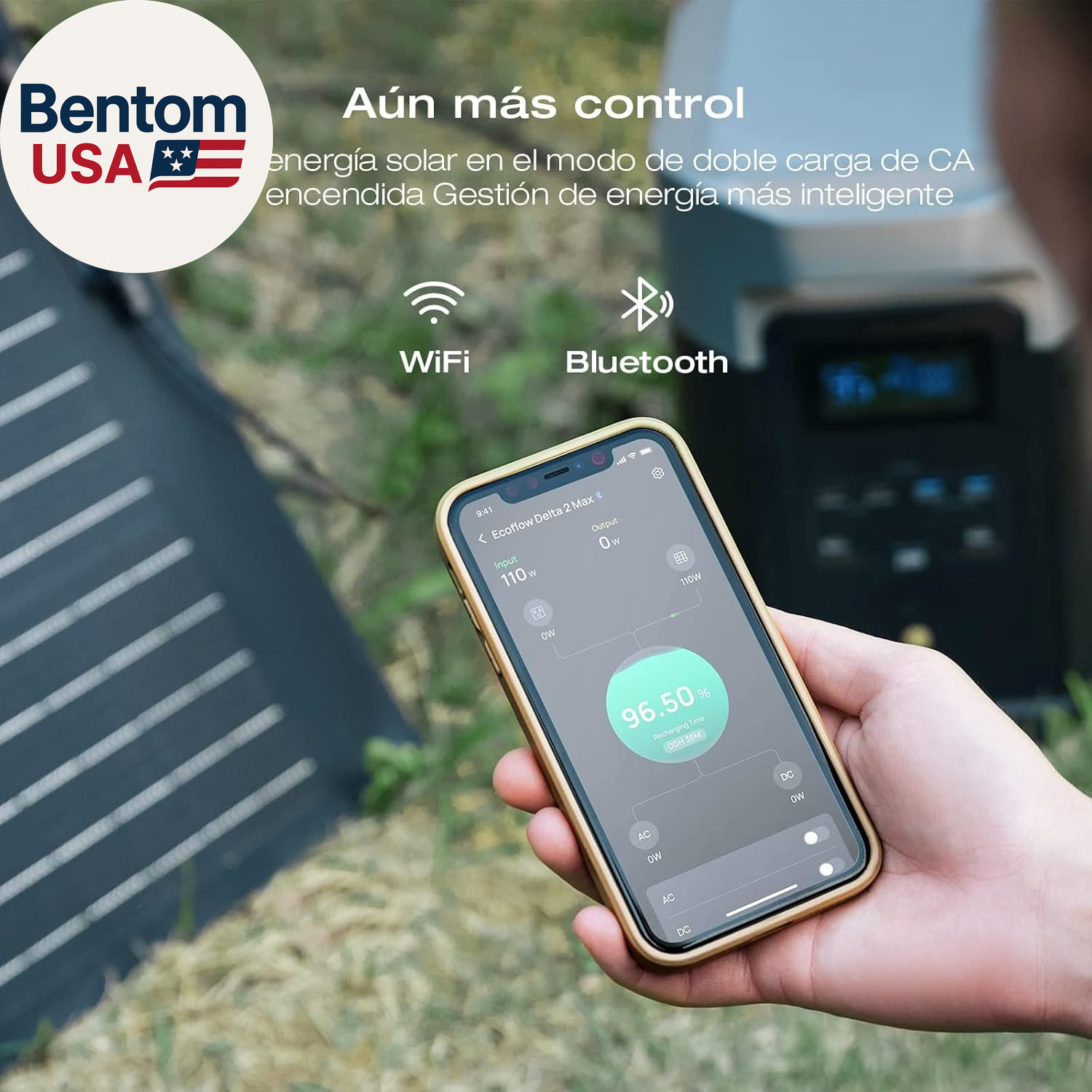 Portable Power Station DELTA 2 Max, 2400W LFP Solar Generator, Full Charge in 1