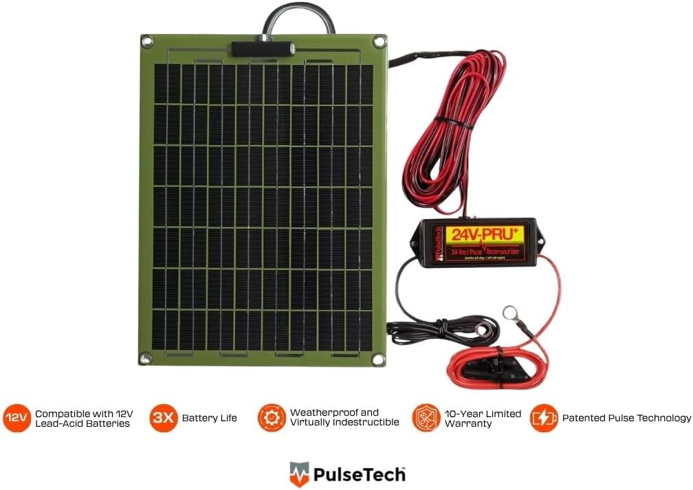 PulseTech SP-12 12-Watt 24V Solar Pulse Battery Charge Maintainer & Conditioner