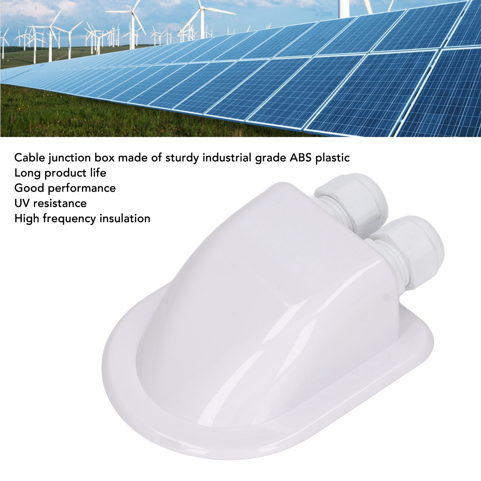 (White)Cable Junction Box Solar Entry Housing UV Resistance Wide Application