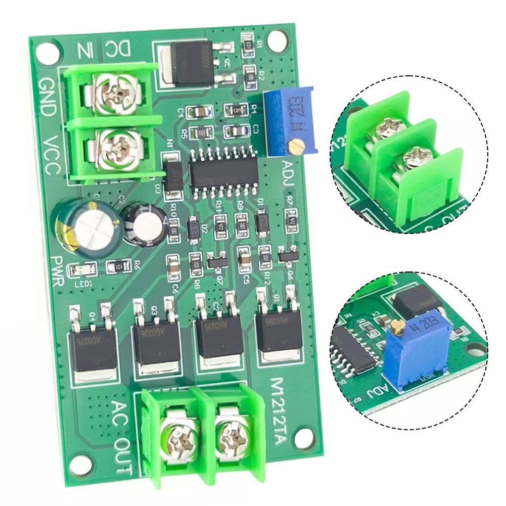 DC 12V to AC 12V 200W 50Hz Square Wave Inverter Module with Wide Input Range