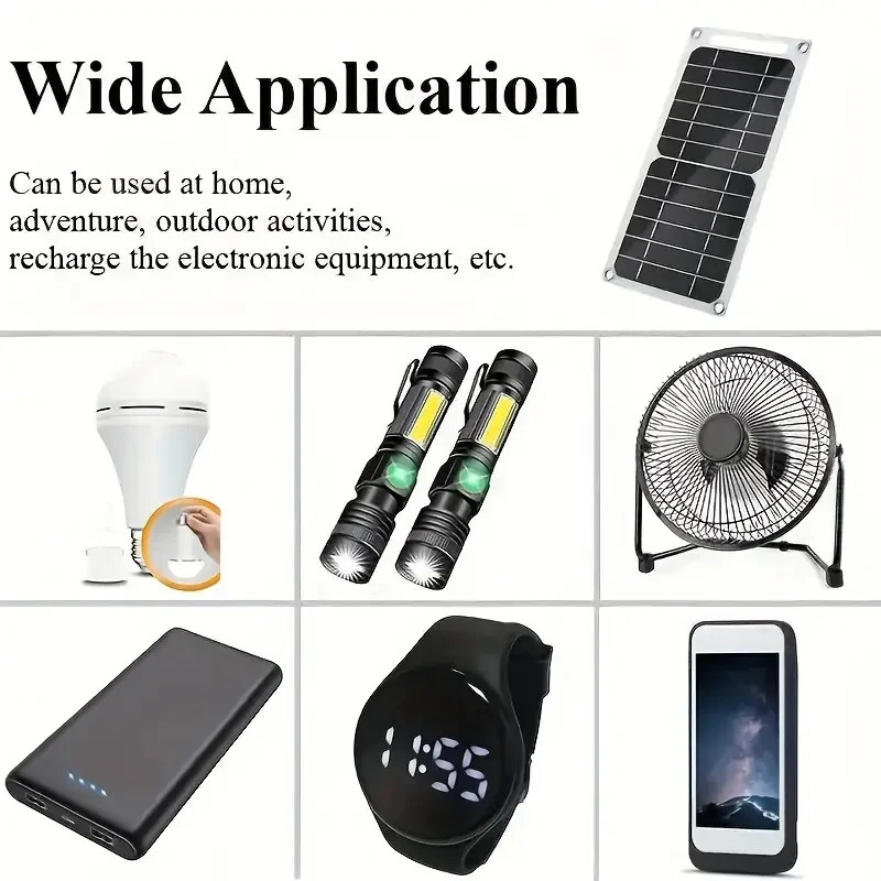 5V 0.4A Portable Solar Panel, DIY Battery Charger Outdoor Travel Camping Fishing