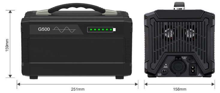 500W Large Capacity Lithium Generator Portable Solar Power Station Pure Sine Wav