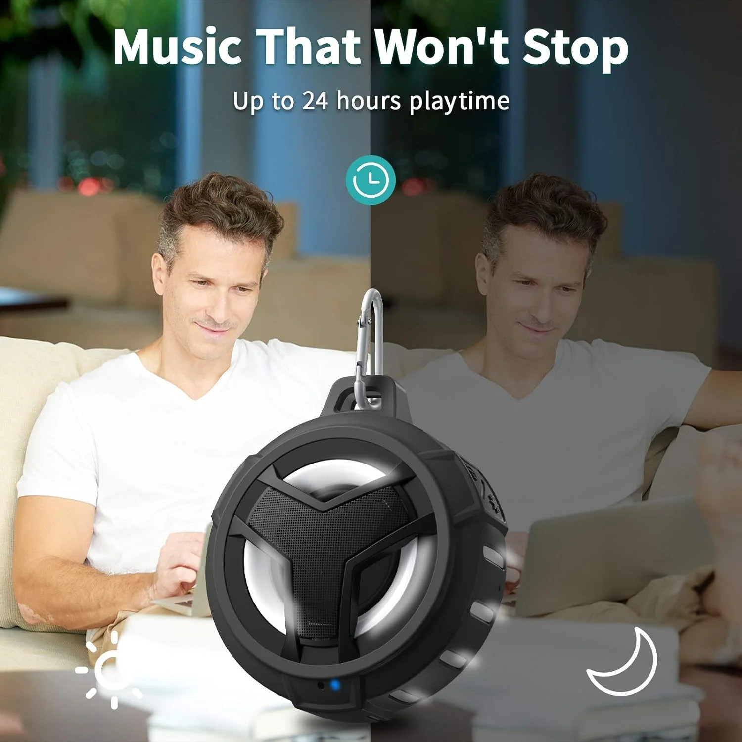 EBODA Bluetooth Shower Waterproof Speaker Portable Gifts for Kayak Teens | IP67