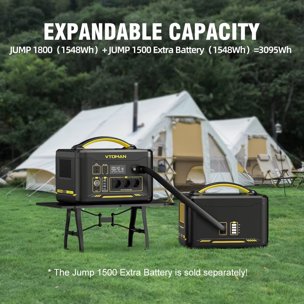 JUMP 2200 / JUMP 1800 Portable Power Station 828/1548Wh Lifep04 Battery Solar Ge