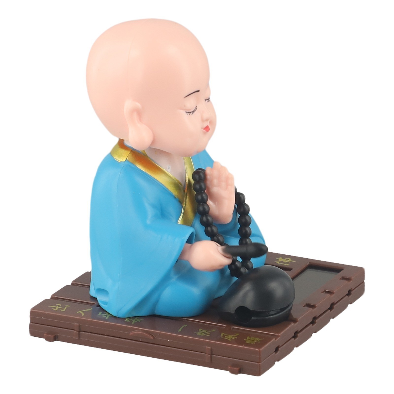 Fun Solar Monk Decoration Shaking Head Design for Cars and Home Spaces