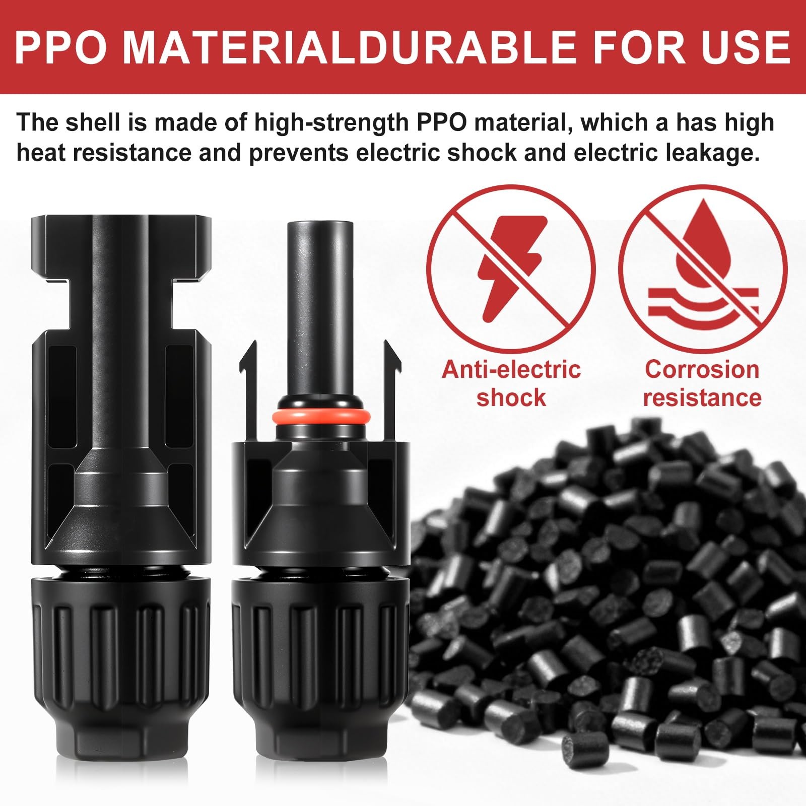 32 PCS Solar Panel Connectors MC4, 16 Pairs Male/Female + 2 Wrenches IP67 Wat…