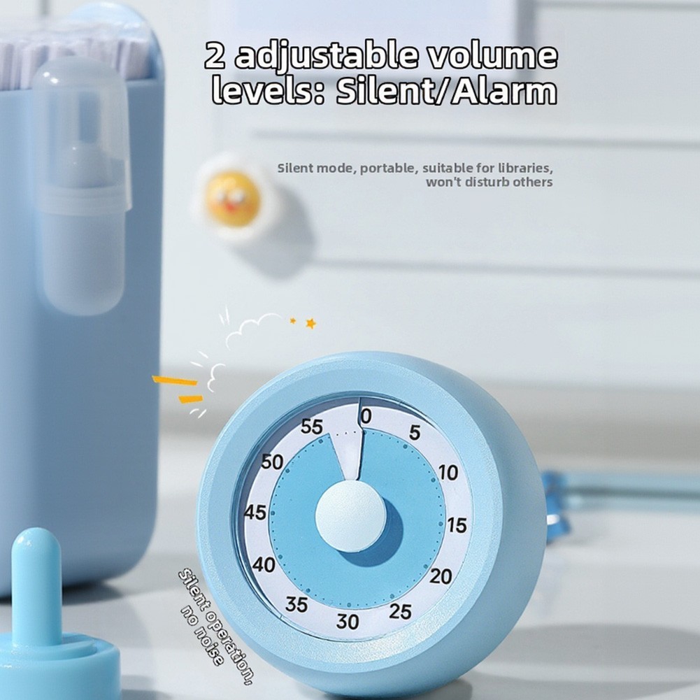 Type C Powered Visual Timer 60 Min Countdown for Kitchen Desk Study Environment