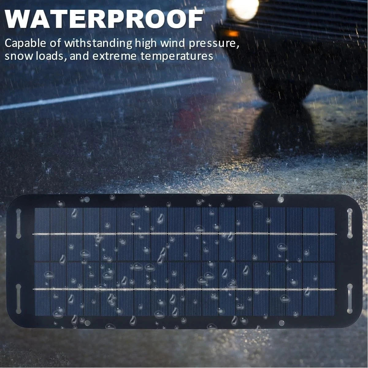 30W Solar Panel 12V Trickle Charger Battery Charger Kit Maintainer Boat Car RV