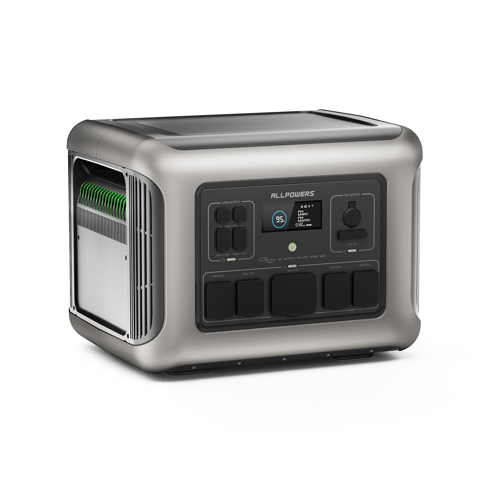 ALLPOWERS 2500W LiFePO4 Portable Power RV Generator with 2X Solar Panel Foldable