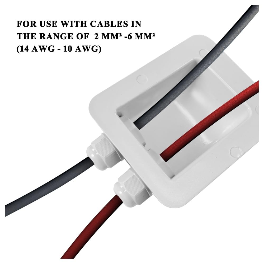 Weatherproof ABS Solar Double Cable Entry Gland for All Cable Types 2mm² to 6…