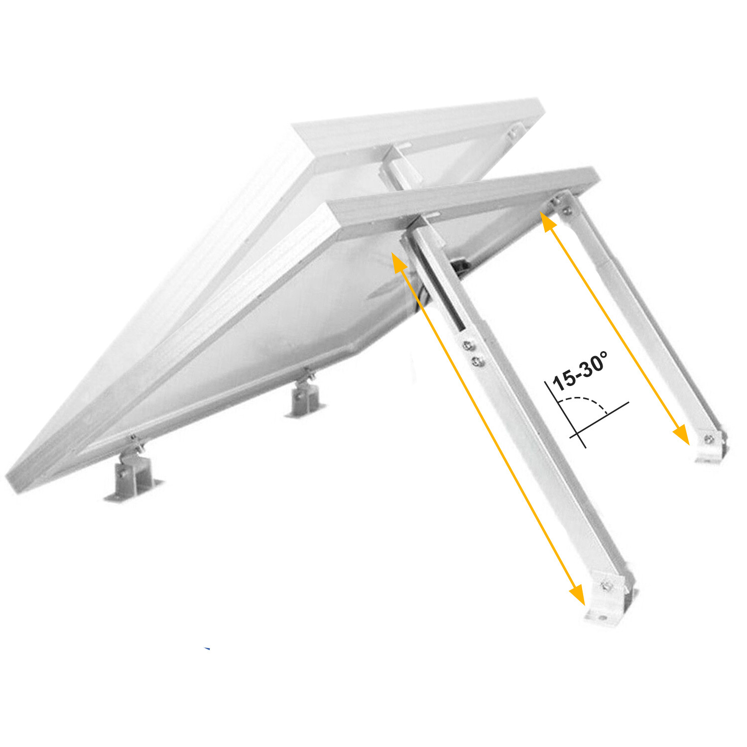 2Pcs Adjustable Solar Panel Tilt Mount Brackets Support For RV, Roof, Boat, Shed