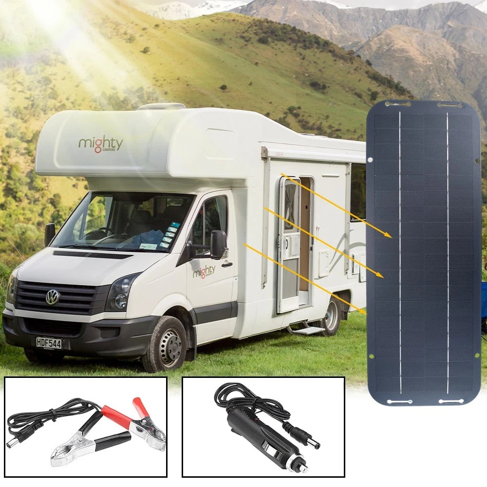 30W Solar Panel Kit 12V Trickle Charger Battery Charger Maintainer Boat RV Car