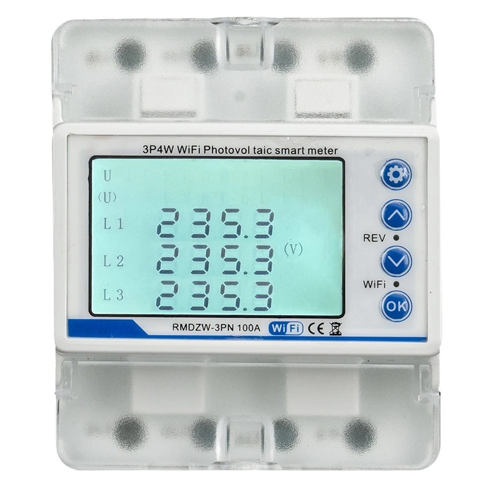 Smart WiFi Energy Meter Three Phase by For Tuya with Voltage Protection