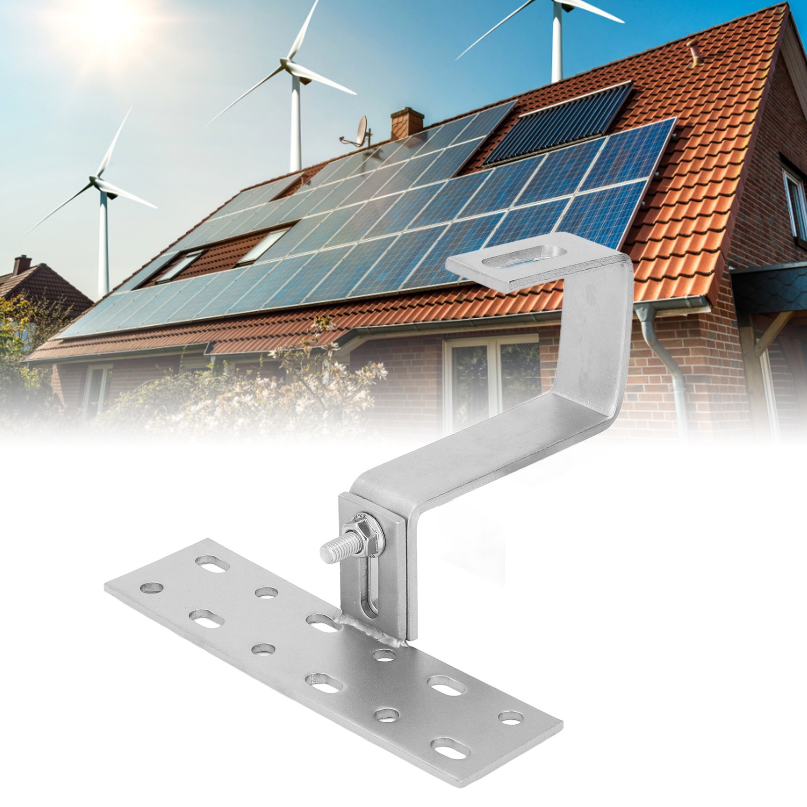 Stainless Steel Solar Panel Brackets Durable Mounting For Tile Roof