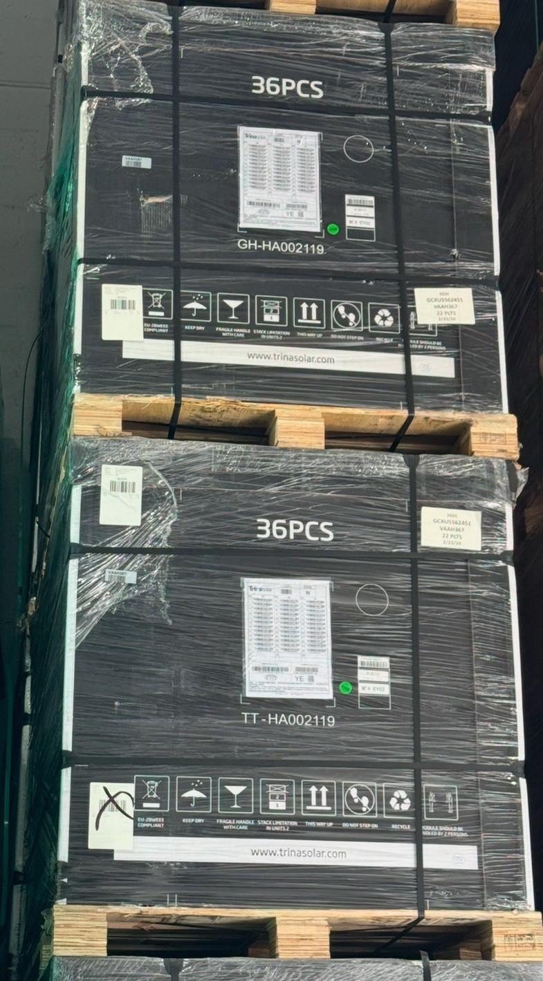 Trina Solar TSM-420NE09RC.05 All Black Bifacial Solar Module Pallet Of 36