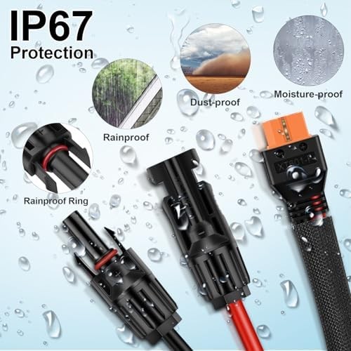Solar Panel to XT60i Female Adapter Charging Cable for Solar Panels RV Portable
