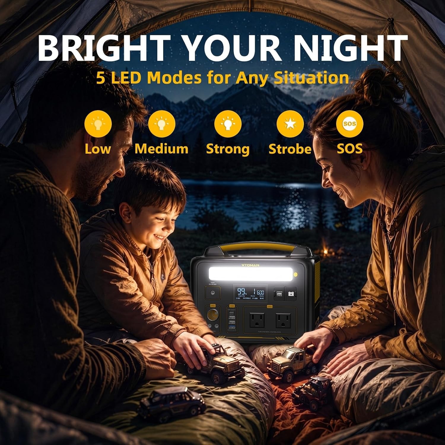 600W Solar Generator LiFePO4 Battery Power Station
