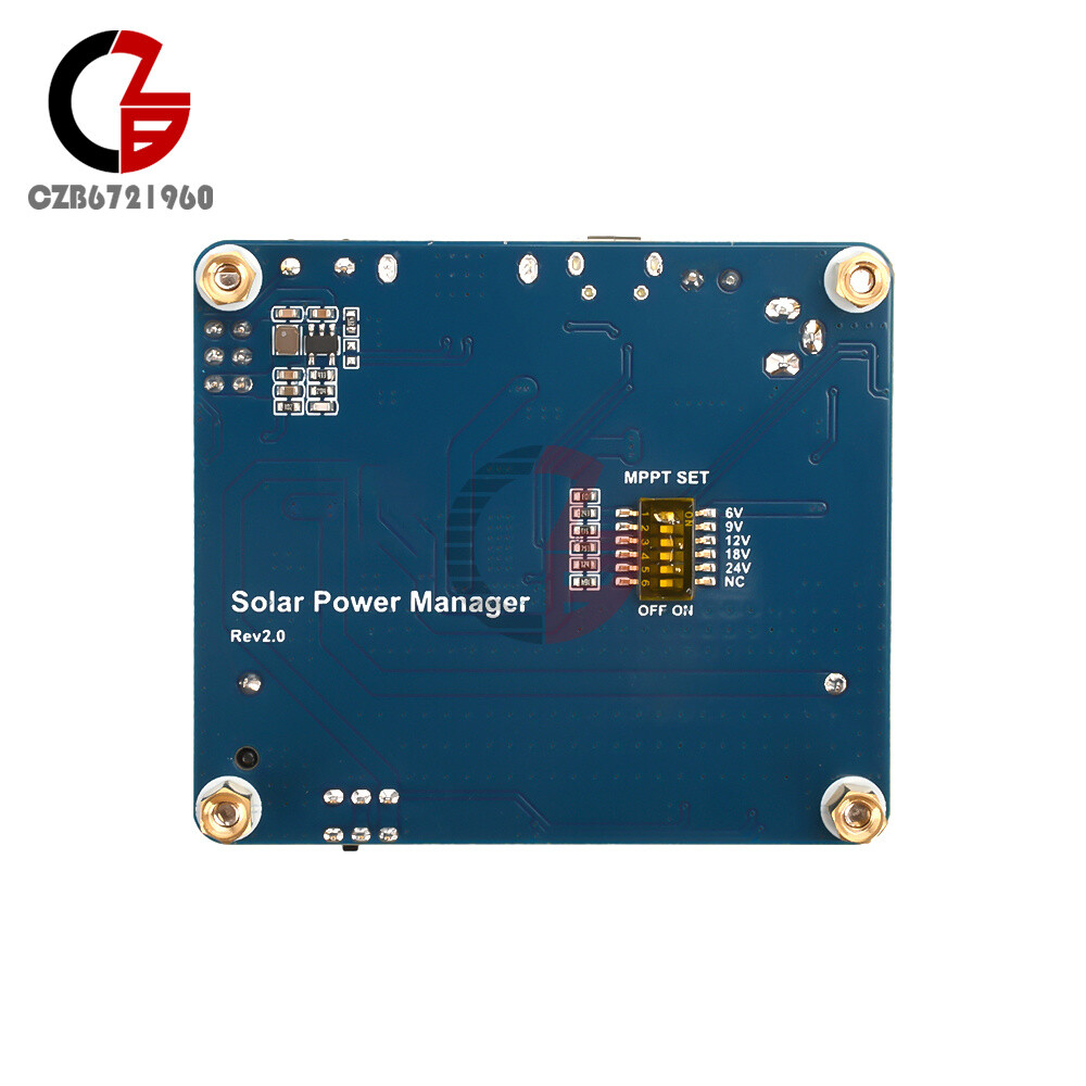 Power Manager Module for 6V~24V Solar Panel Support MPPT USB Battery Charging