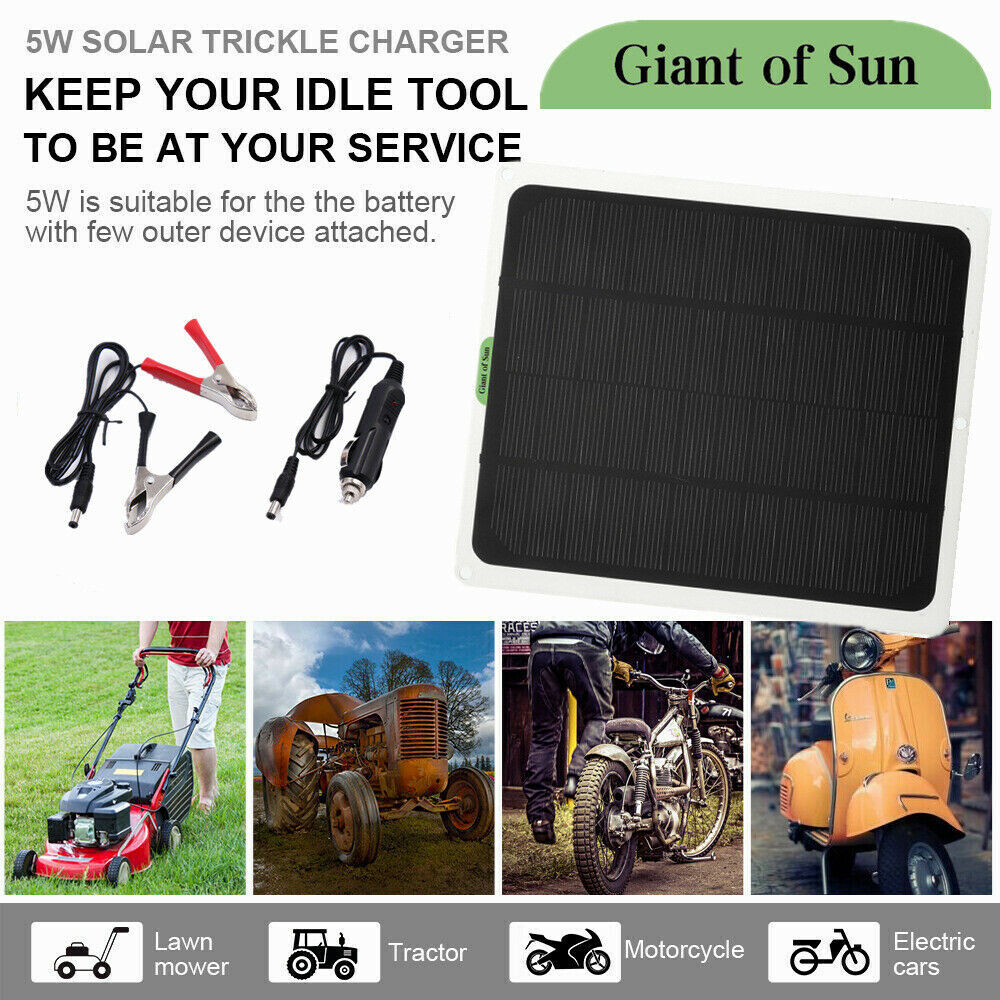 30W Solar Panel 12V Trickle Charge Battery Charger For Maintainer Marine RV Car