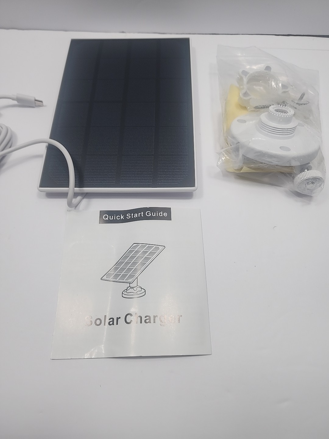 NETVUE 3W Solar Panel, Type-C Charger, Waterproof, Lite White,