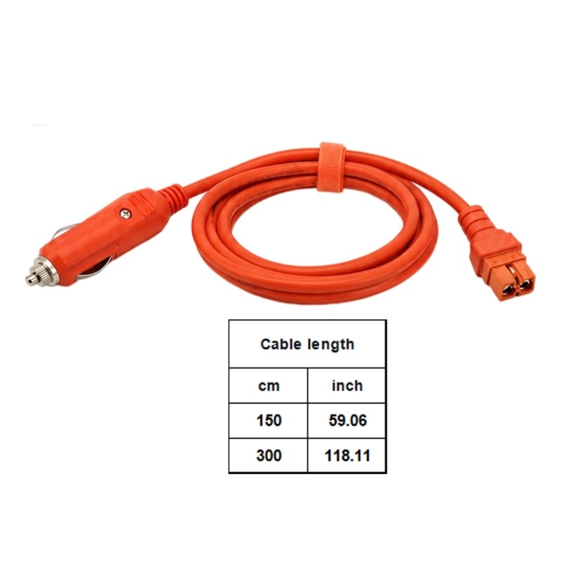 150/300cm XT60i Female Car Outlet Charging Cable for Battery Unit Daily Use